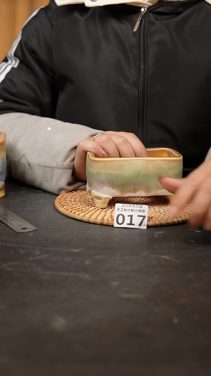 【闪购商品】瓷片017泥泥手工花盆口