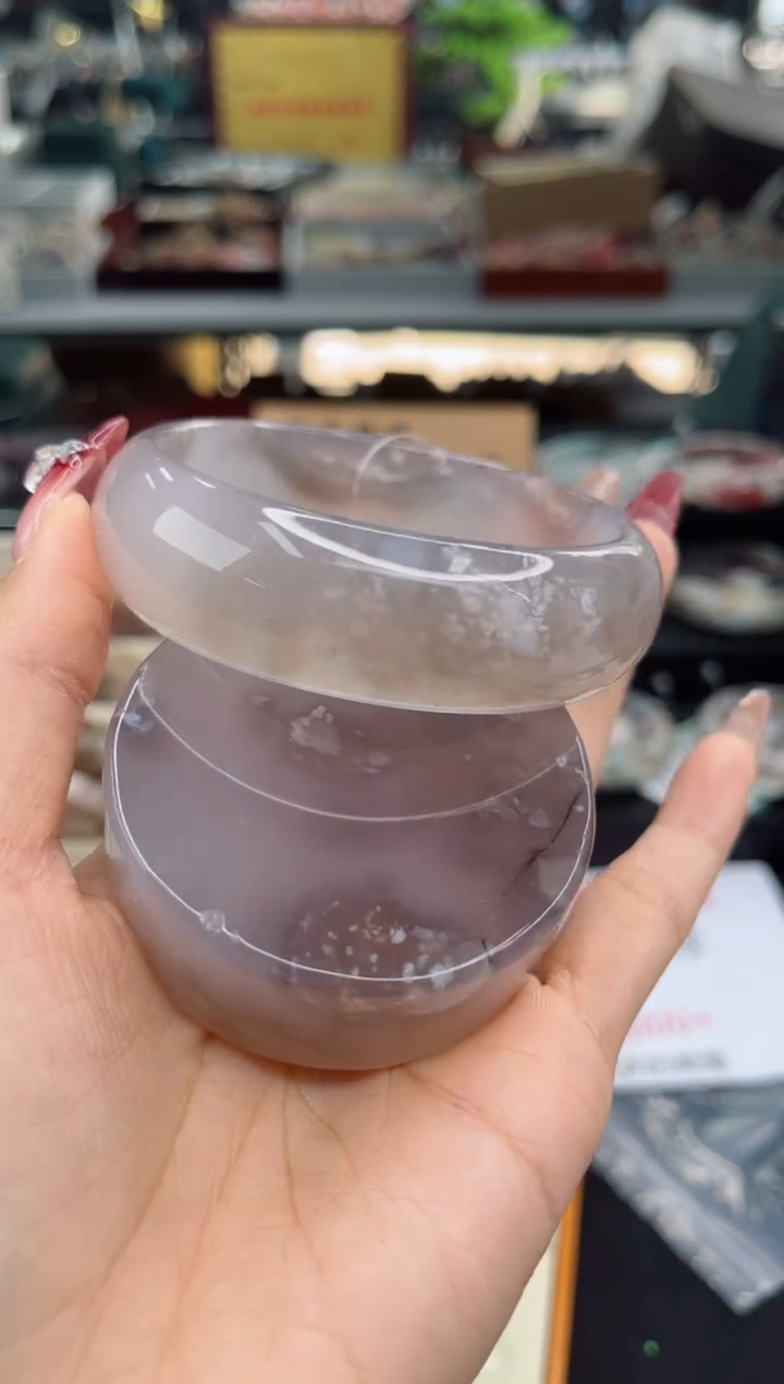 【闪购商品】石英质玉手镯未镶嵌62圈口（赠品镯心）3449069