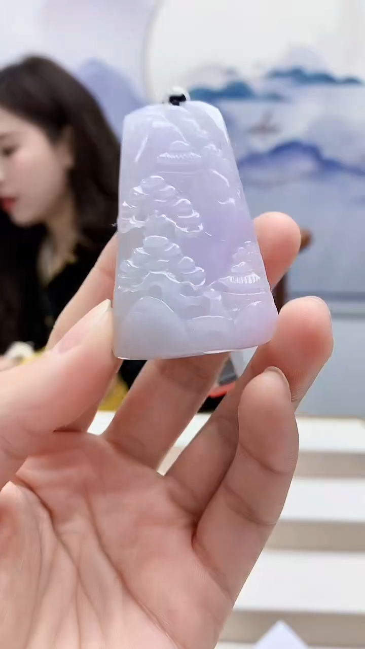 未镶嵌定制翡翠4829lr-毛货挂件40