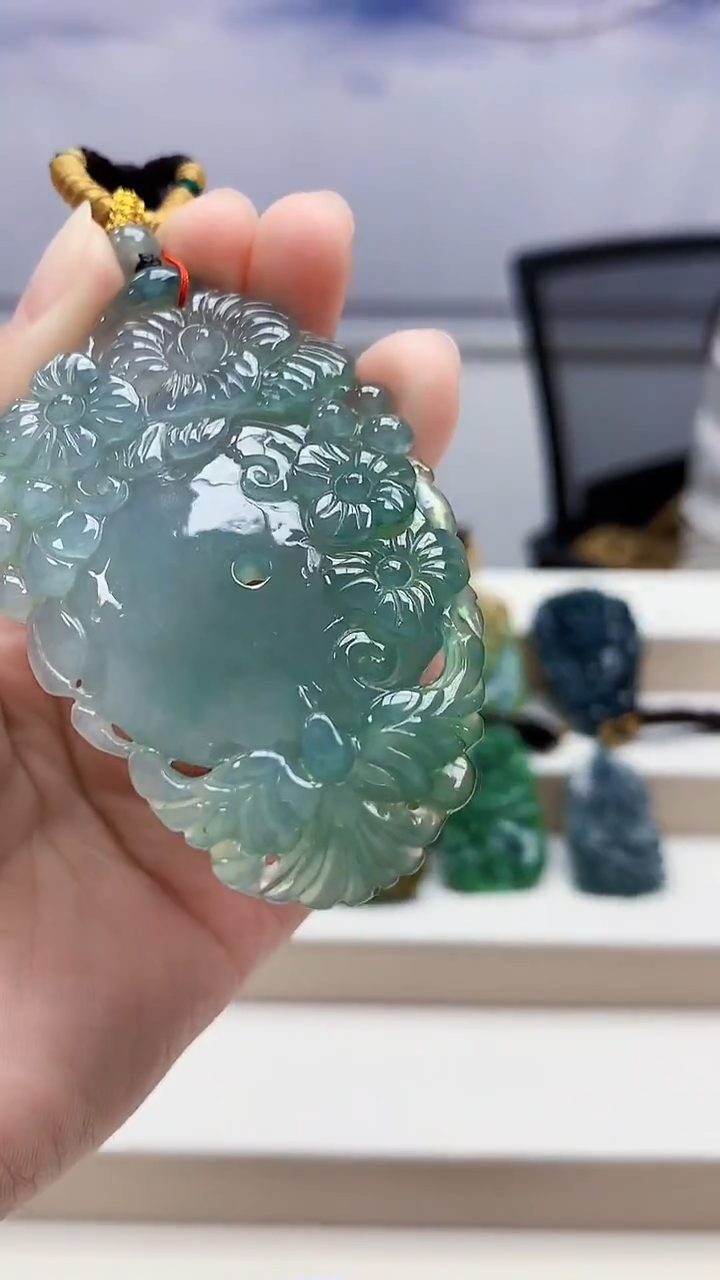 未镶嵌定制翡翠4852lr-毛货挂件44