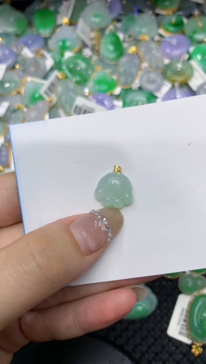 【闪购商品】翡翠颈饰18K金镶嵌222222222