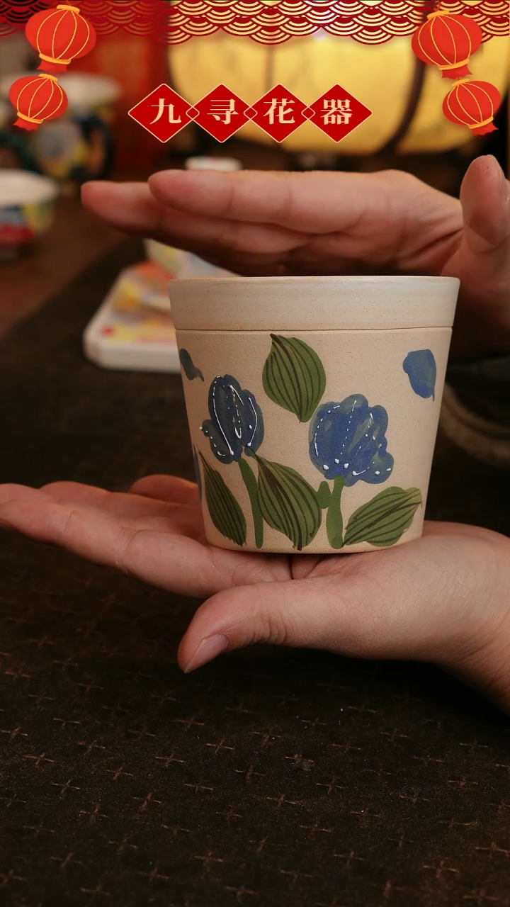 【闪购商品】773九寻景德镇手工手绘法华彩茶杯