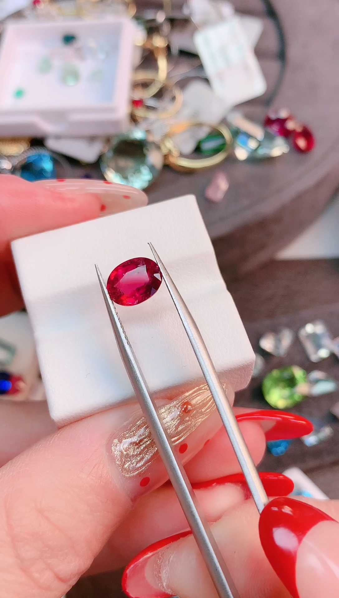 未镶嵌珠宝半成品碧玺天然1.8ct