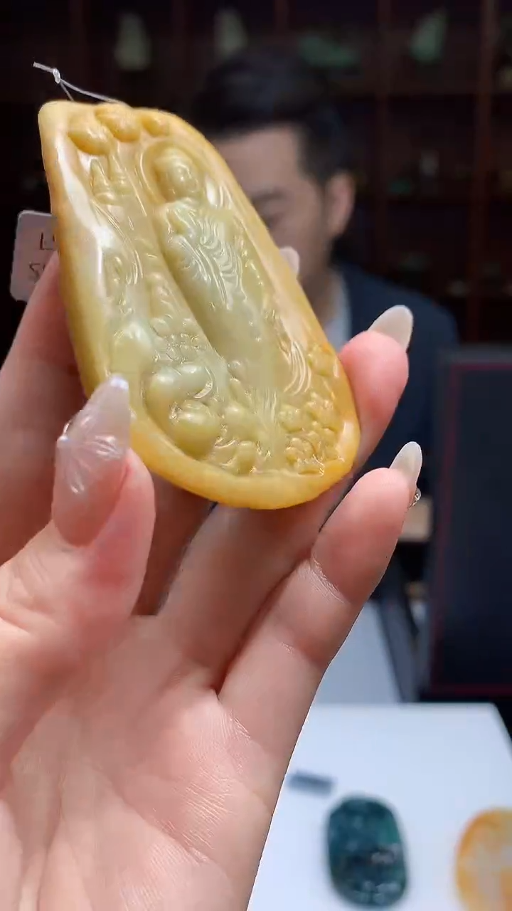 【闪购商品】定制翡翠未镶嵌8046jj-毛货挂件12