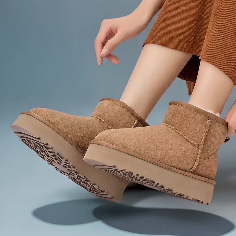 U老师【5854】桑坡皮毛一体雪地靴