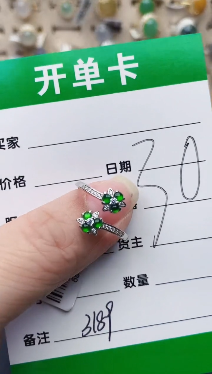 颈饰银S925镶嵌翡翠东*3189