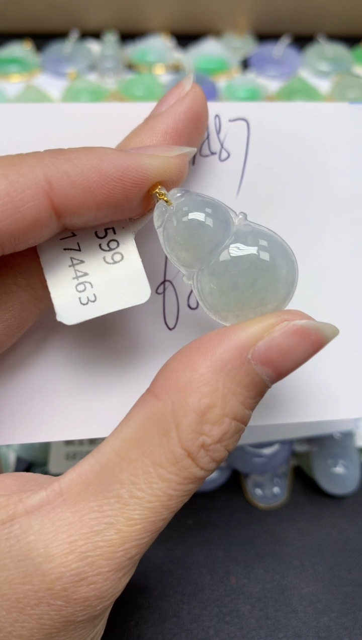 【闪购商品】翡翠18K金镶嵌颈饰 天然翡翠A货