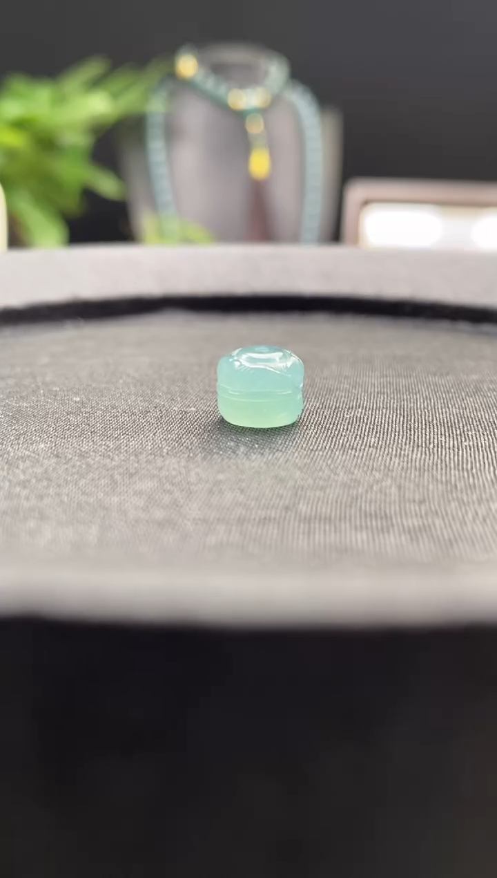 未镶嵌手链翡翠散珠卡9+mm左右雕刻珠