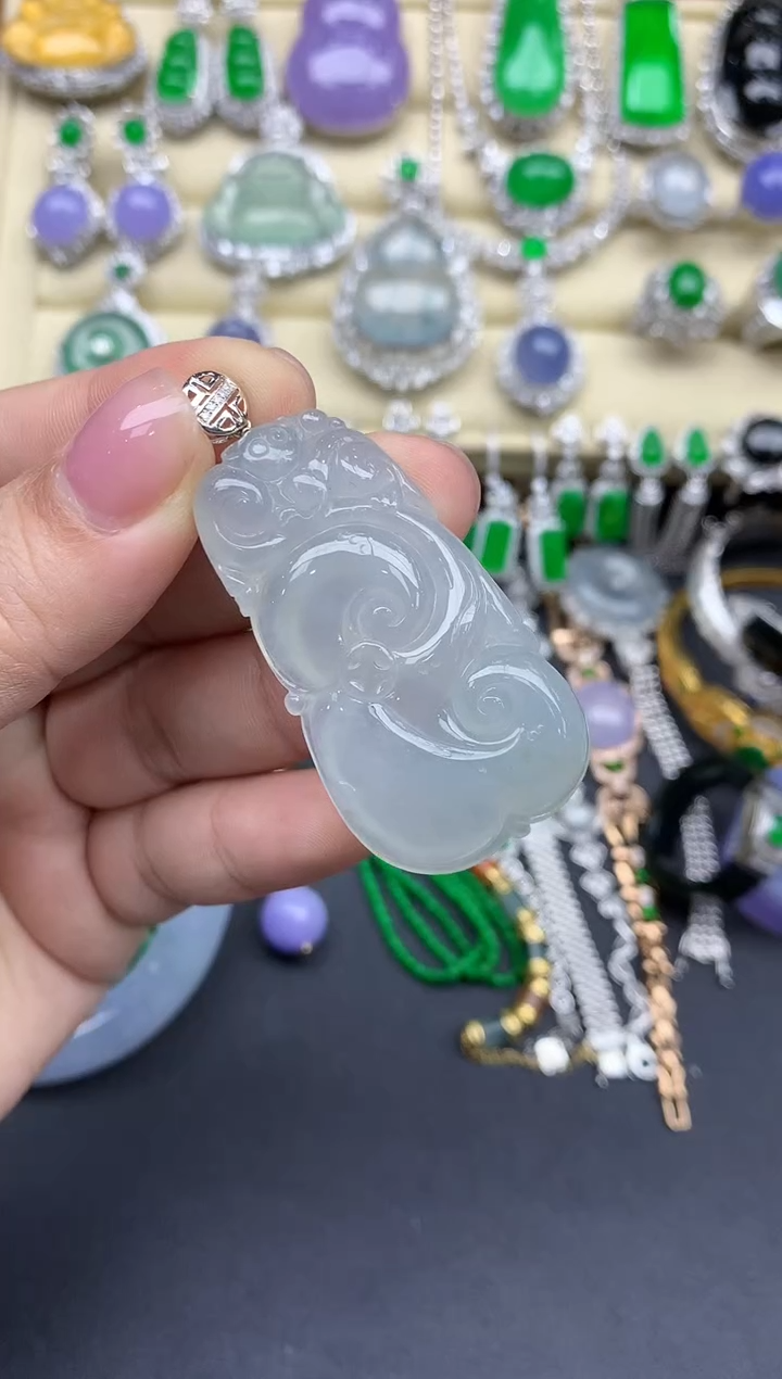 【闪购商品】翡翠颈饰18K金镶嵌100-中国好珍宝