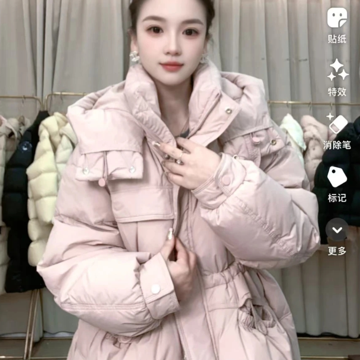 162新款收腰短款时尚休闲百搭羽绒服