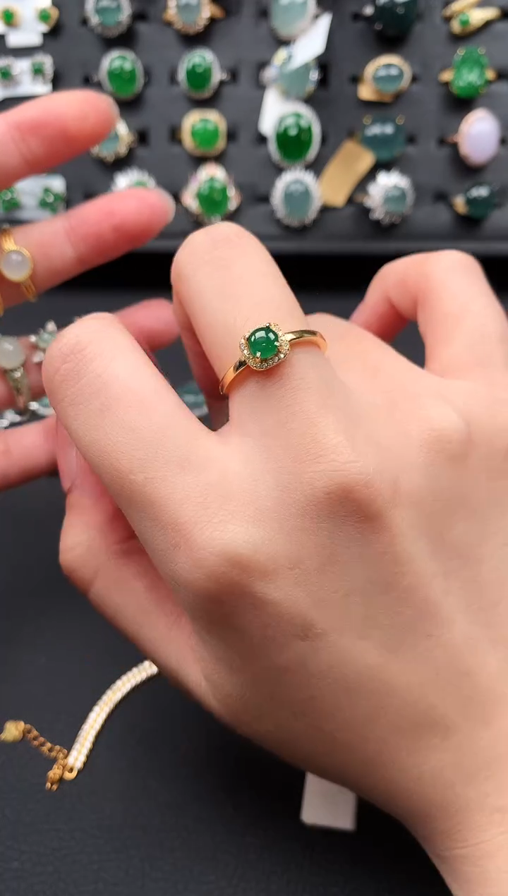 【闪购商品】翡翠戒指银S925镶嵌6513241