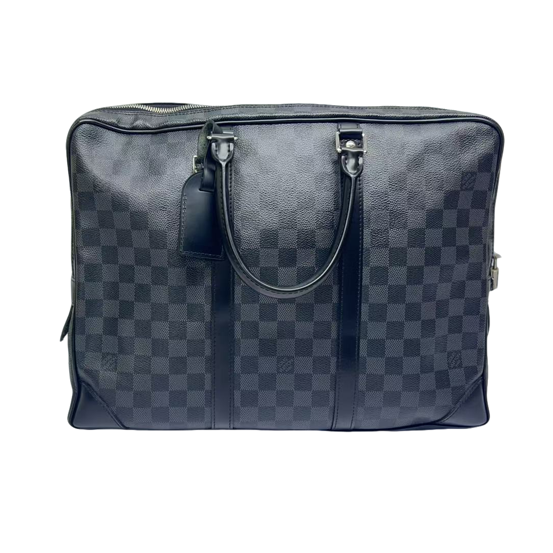 95新 LouisVuitton/路易威登 路易威登////黑色棋盘格公文包（365）