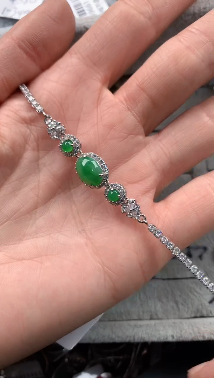 银S925镶嵌戒指翡翠777     9