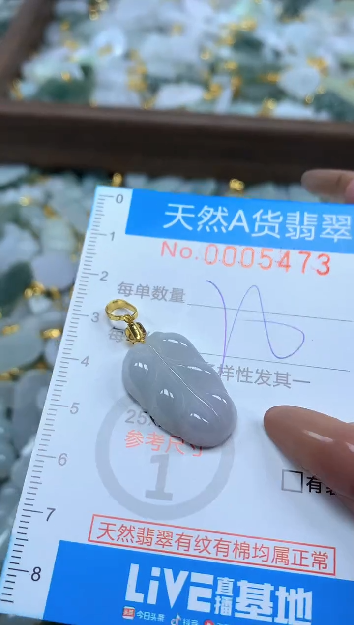 颈饰未镶嵌翡翠净货挂件-5473