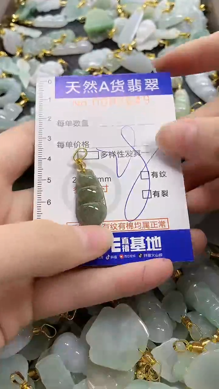 颈饰未镶嵌翡翠天然A货翡翠