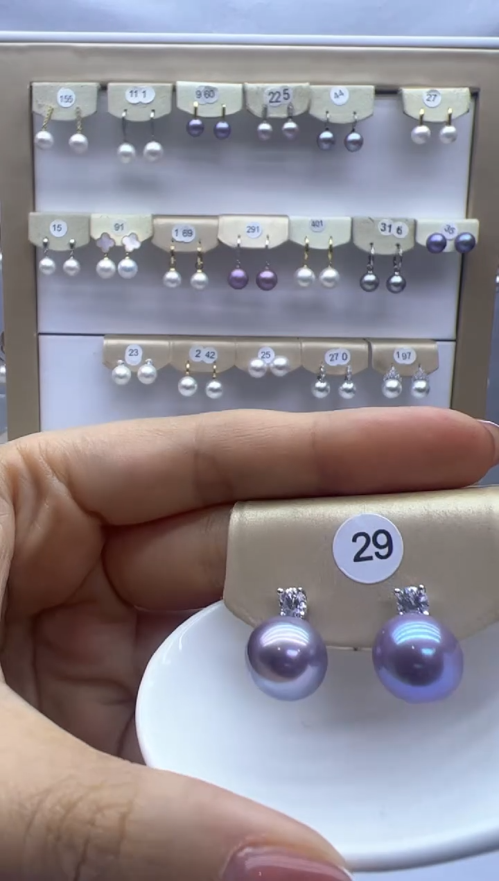 【闪购商品】淡水珍珠耳饰银S925镶嵌29