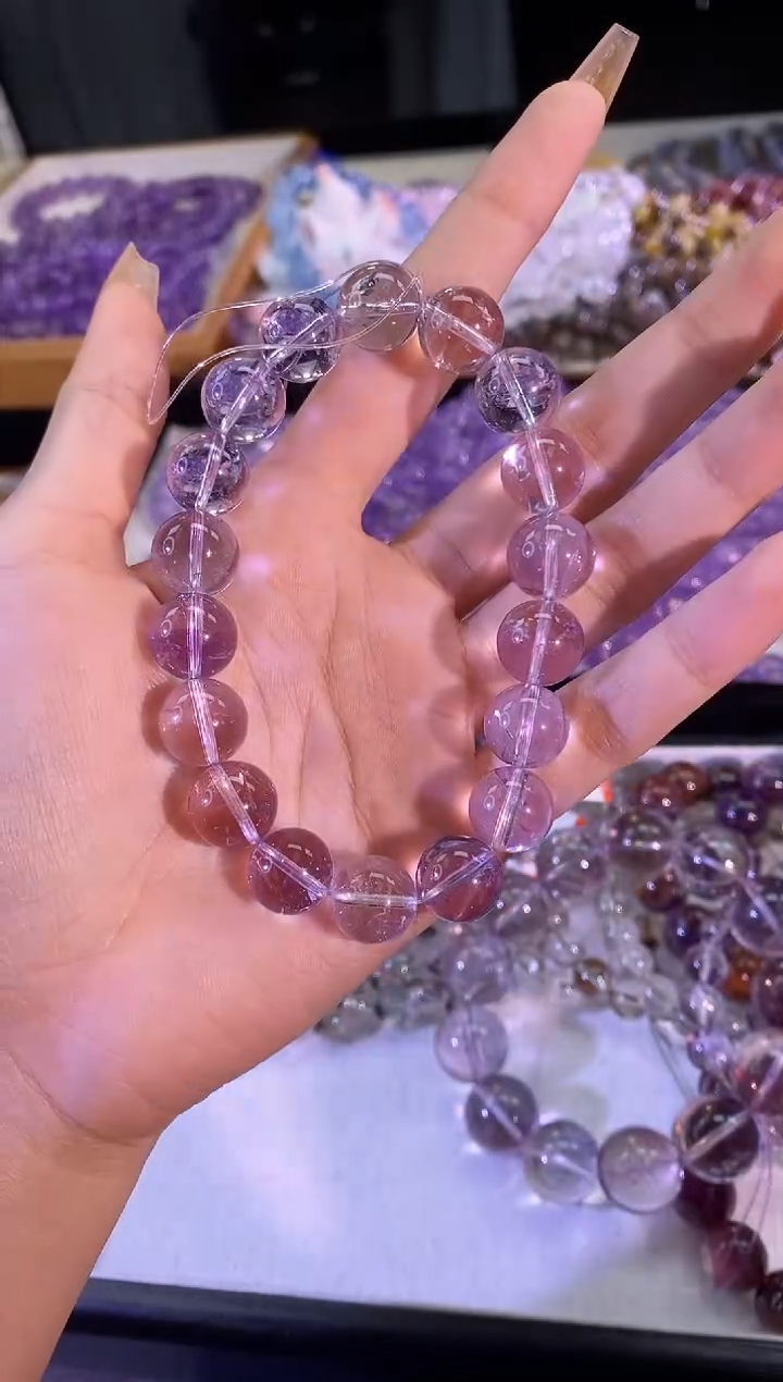 【闪购商品】水晶手链未镶嵌玻利维亚高品紫水晶12mm+