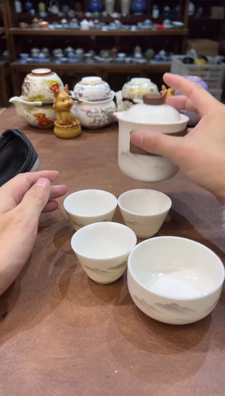 真的很便宜会开片的旅行茶具