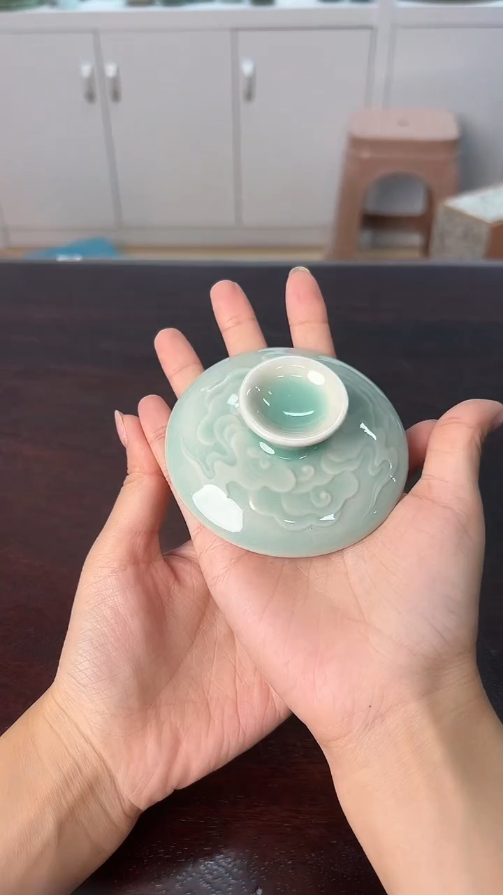 龙泉云间青瓷小米茶器