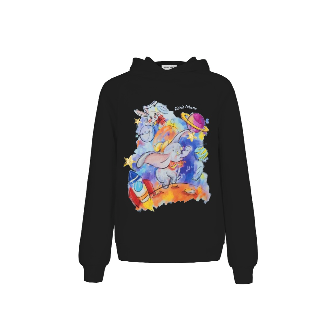 秋冬卡通涂鸦烫金反光卫衣