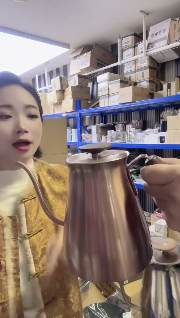 瓷片家用百货西哲烧水壶 玫瑰金色
