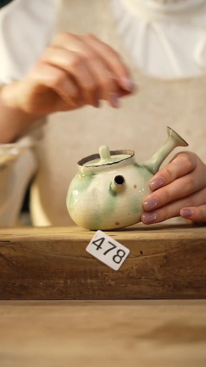 【闪购商品】瓷片设计师手作款  粉引点金系列 珂珂