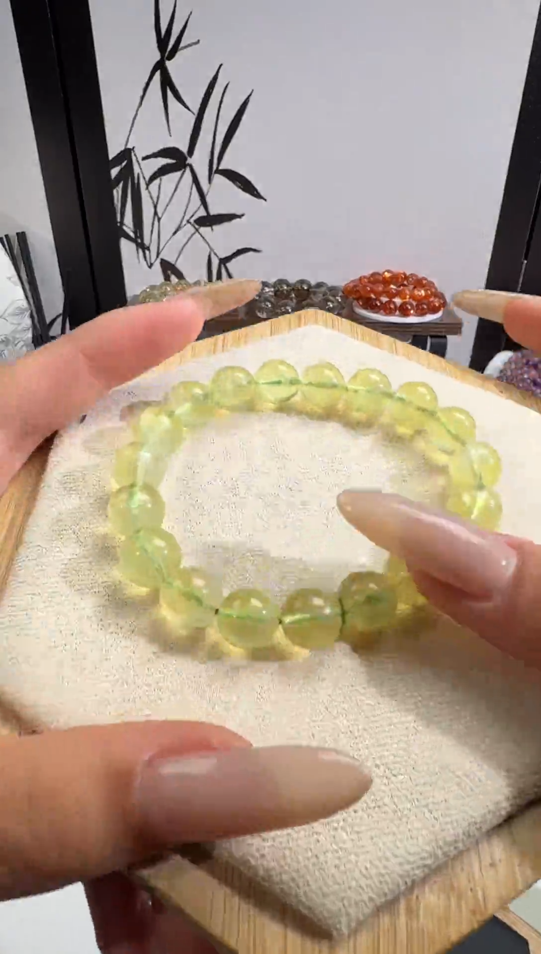 水晶摆件未镶嵌青提葡萄葡萄石手串