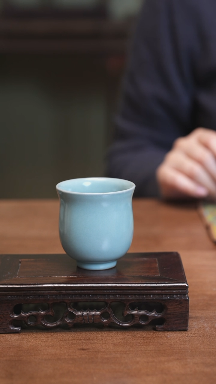 【闪购商品】Y宝丰宋官窑原产地汝瓷闻香杯（微瑕）