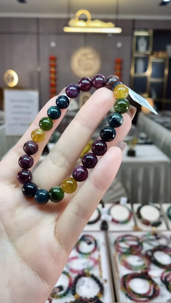 【闪购商品】碧玺单圈手串8mm+未镶嵌一物一证dan