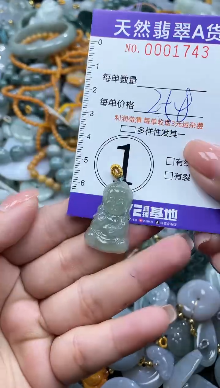 翡翠未镶嵌颈饰01743