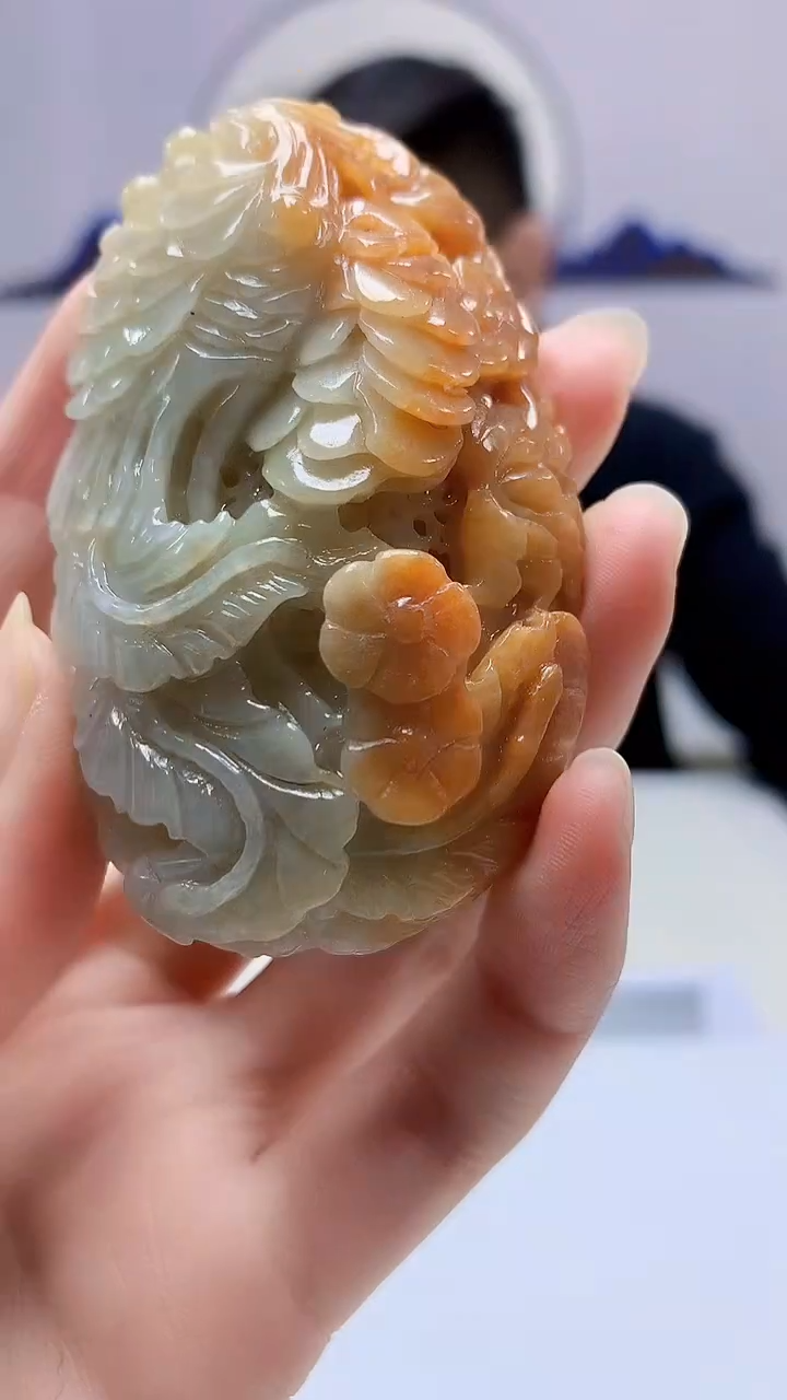 【闪购商品】定制翡翠未镶嵌5152zm-毛货挂件凤凰134