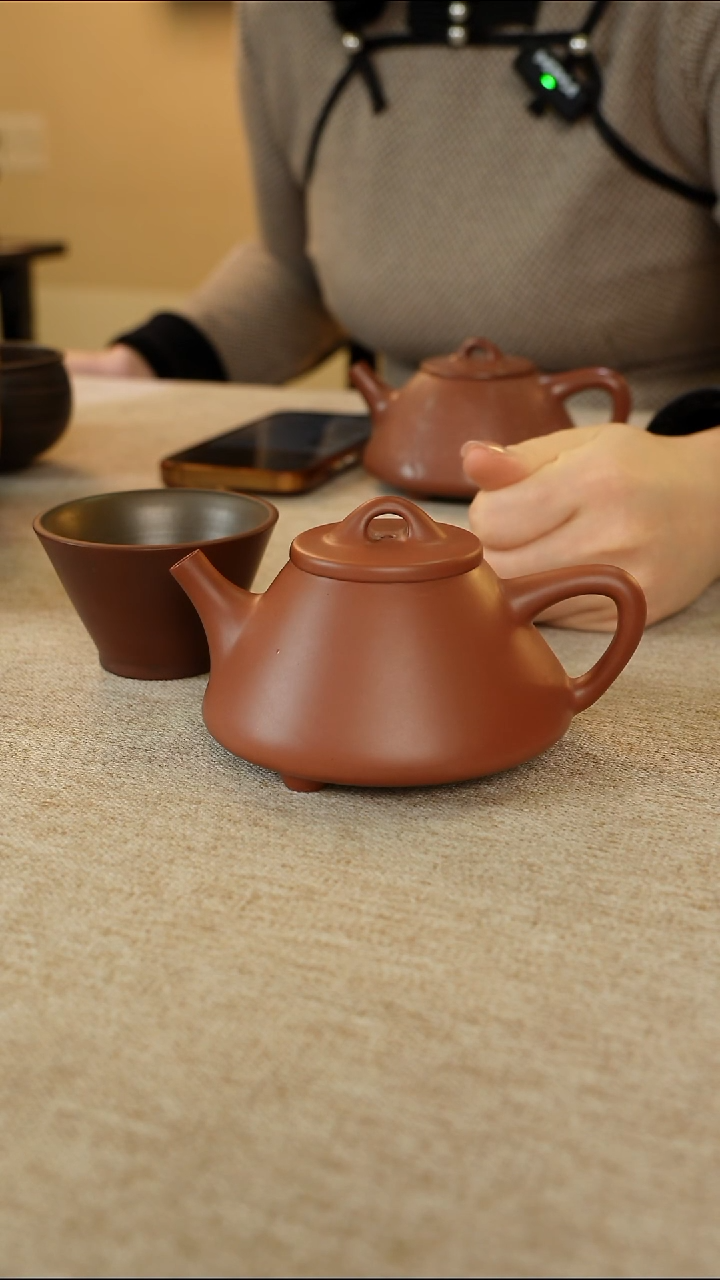 寒**堂广西钦州坭兴陶石瓢一壶一杯