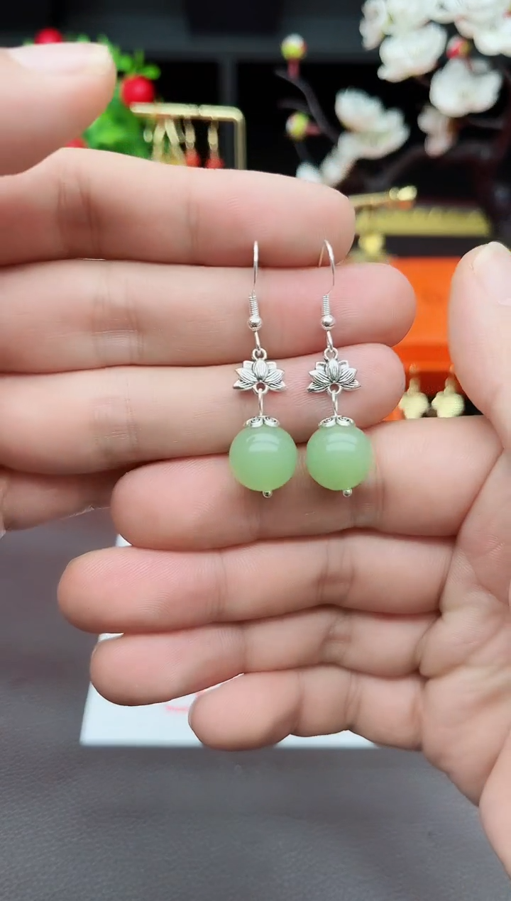 玛瑙/玉髓耳饰银S925镶嵌427000