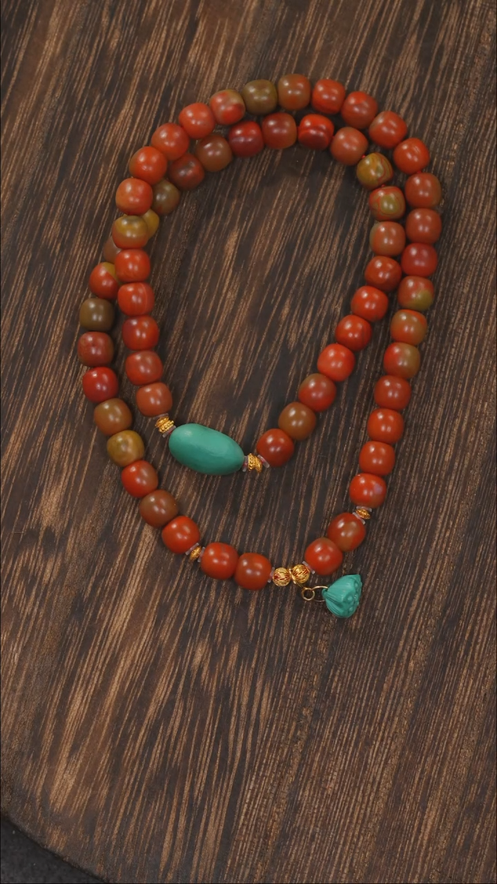 【闪购商品】南红玛瑙手链18K金镶嵌1