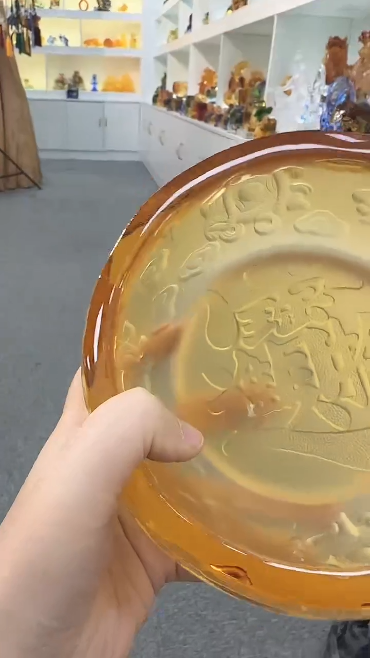 手工艺品琉璃四神兽聚宝盆16cm直径