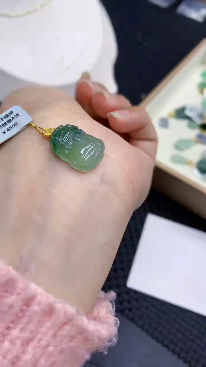 【闪购商品】翡翠颈饰18K金镶嵌            8