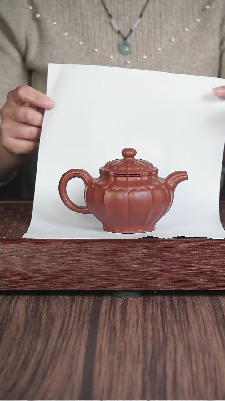 【闪购商品】紫砂茶壶朱泥 菱花掇只