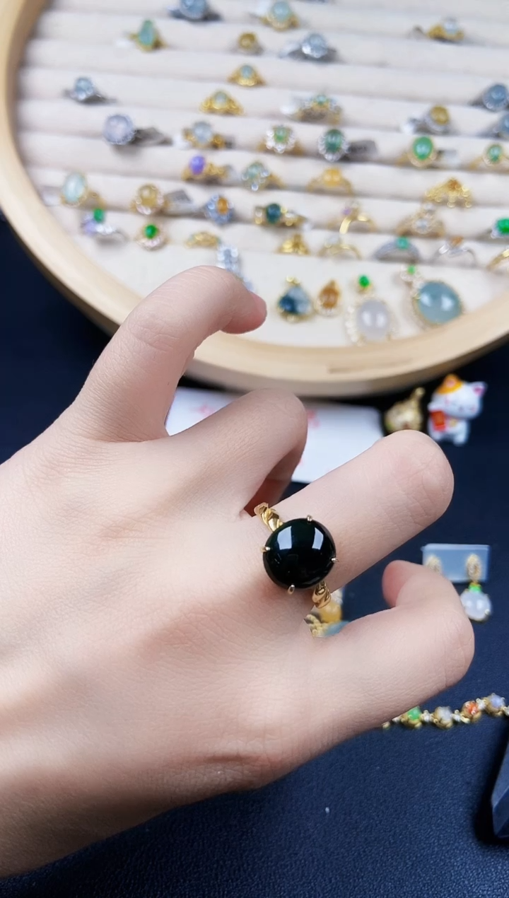 【闪购商品】翡翠戒指银S925镶嵌546646