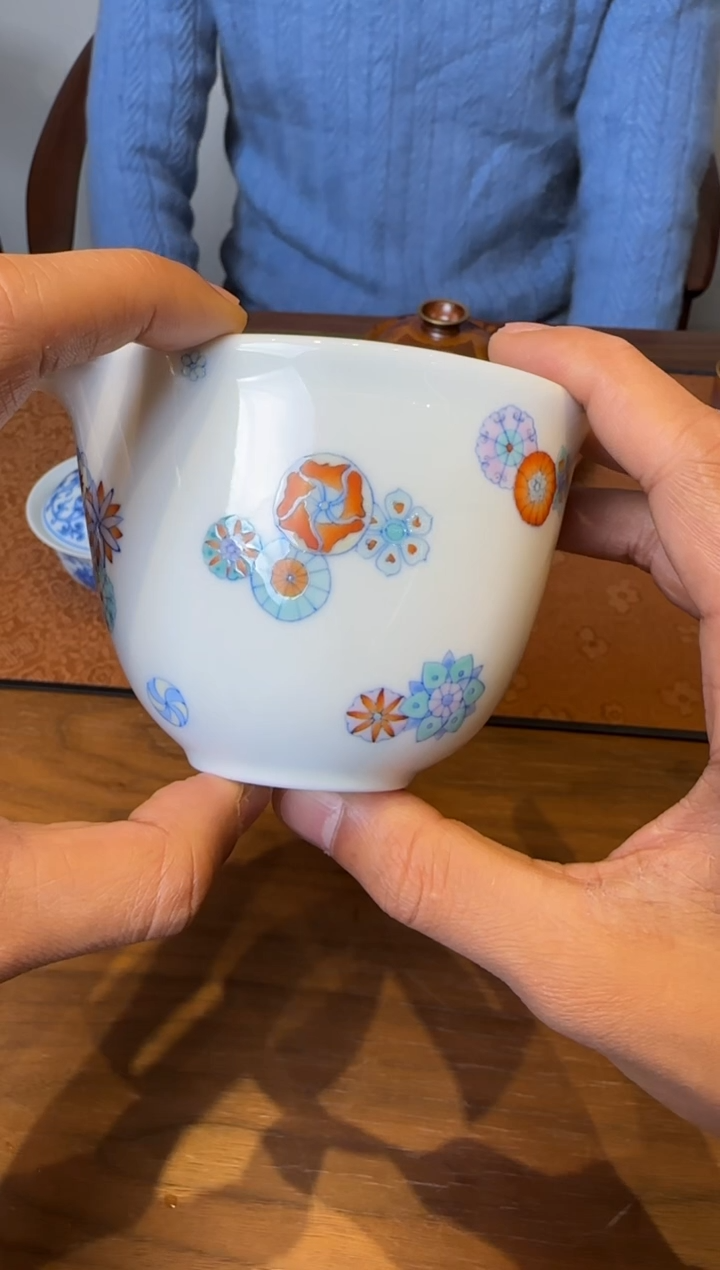 荣器 皮球花水滴公道杯