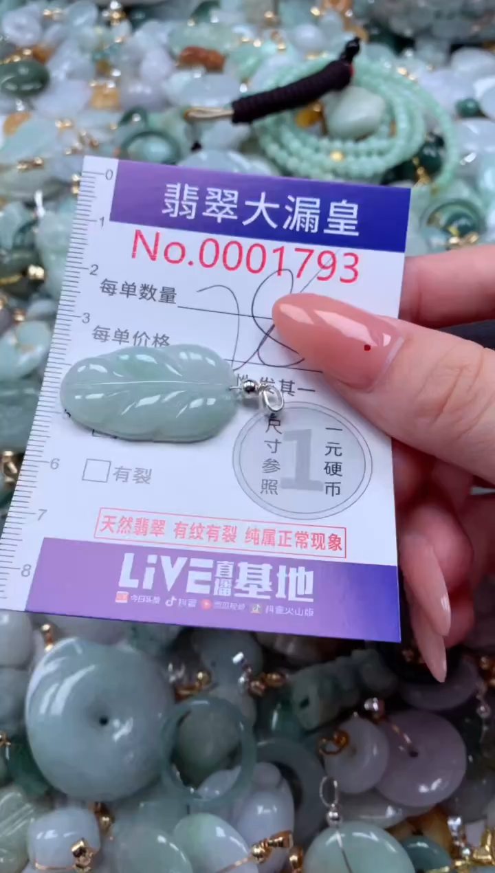翡翠未镶嵌吊坠(不含链)1793