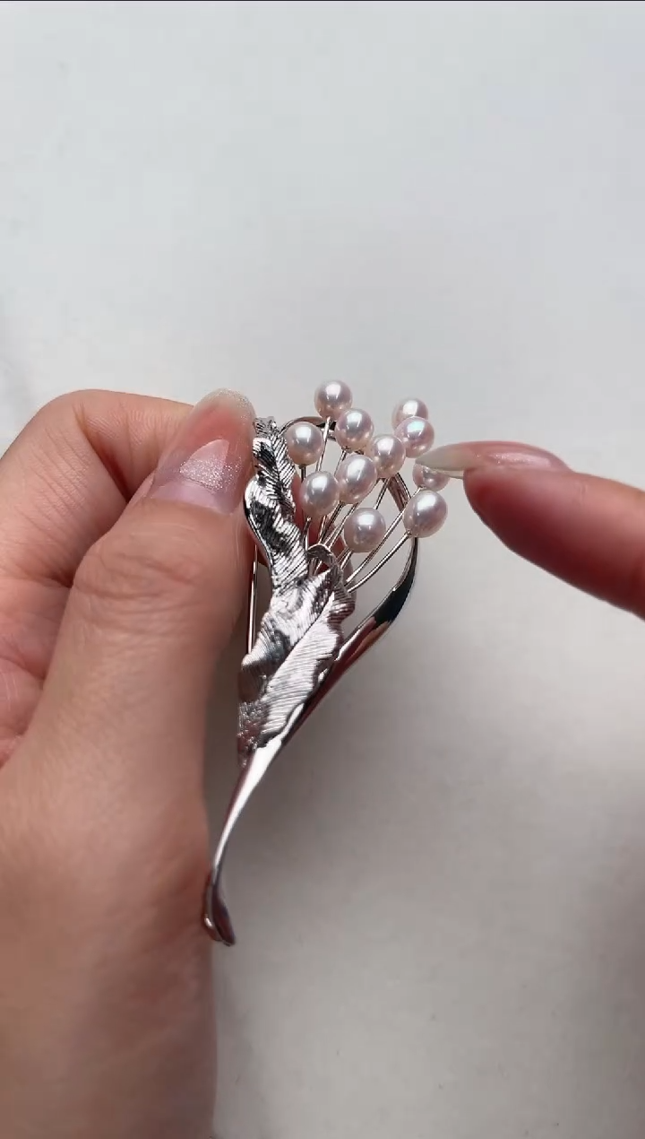 【闪购商品】淡水珍珠胸针合金ad4857胸针