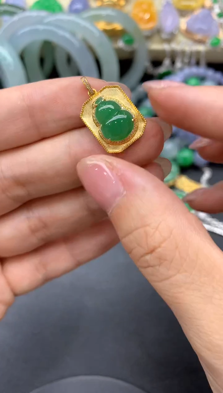 【闪购商品】翡翠颈饰18K金镶嵌364-中国好珍宝