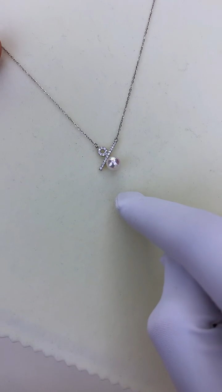 银S925镶嵌DA海水珍珠 GD087 套链 6-7