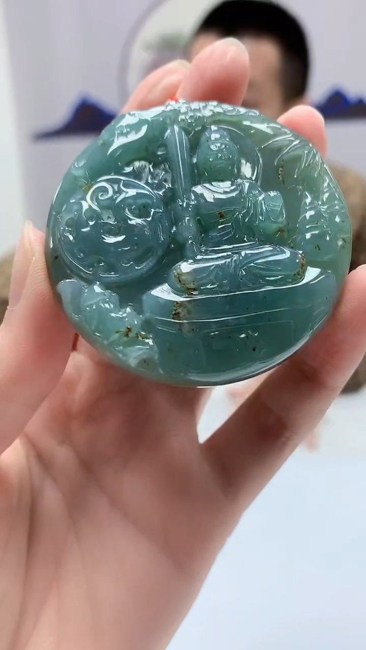 【闪购商品】定制翡翠未镶嵌4812zm-毛货挂件不动明王69