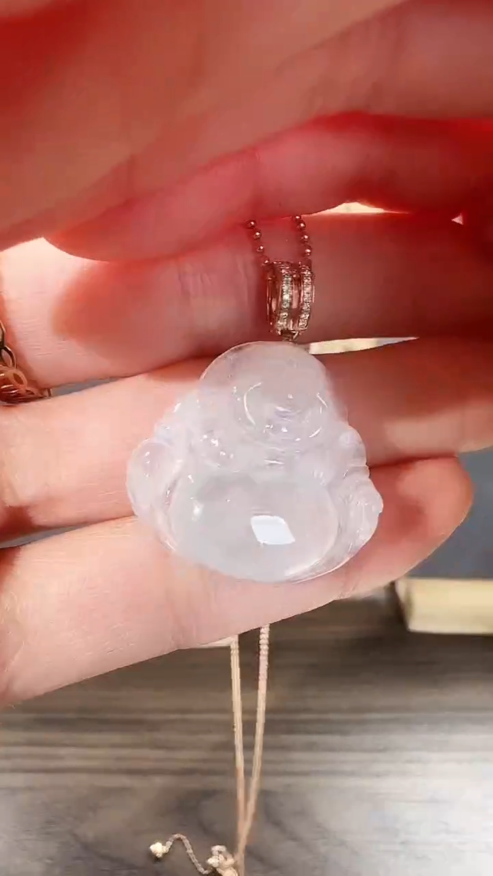 翡翠18K金镶嵌吊坠(不含链)翡翠吊坠多样性发货发其一