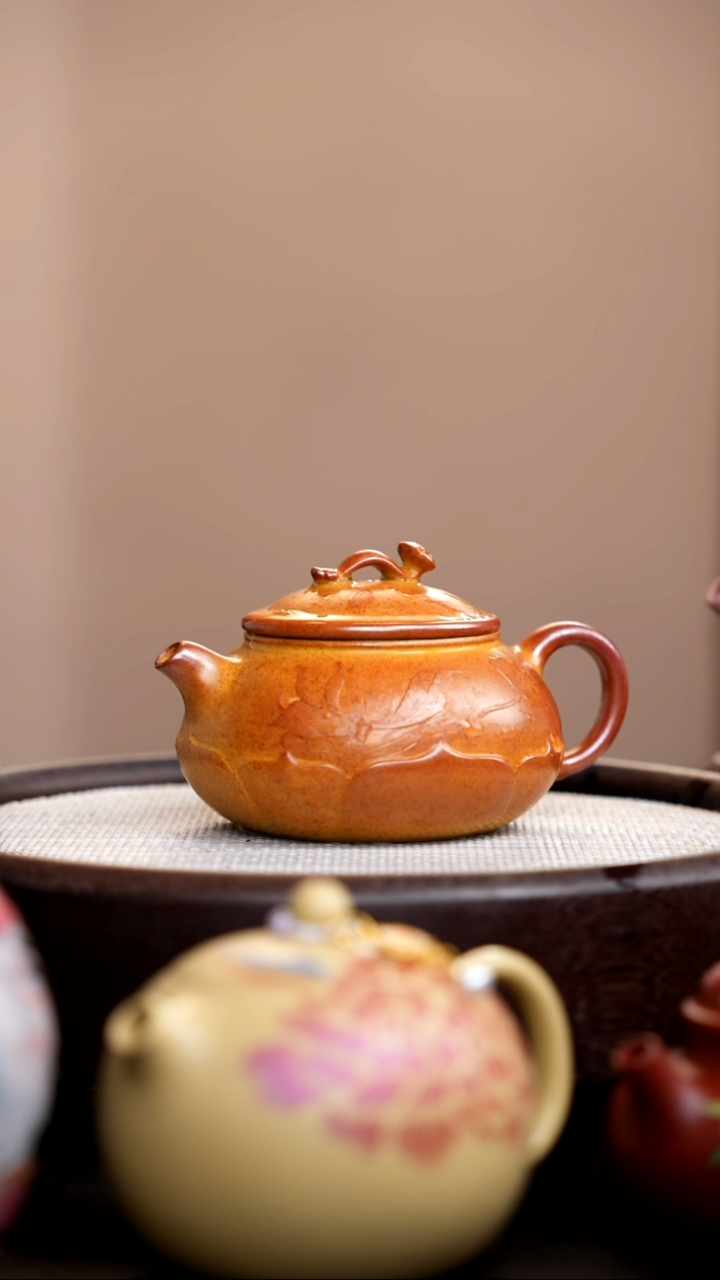 茶壶紫砂柴烧如意禅莲