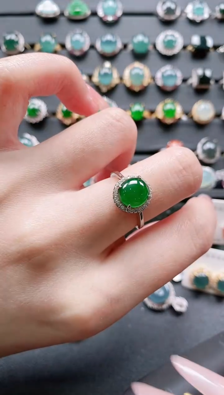【闪购商品】翡翠戒指银S925镶嵌11111111