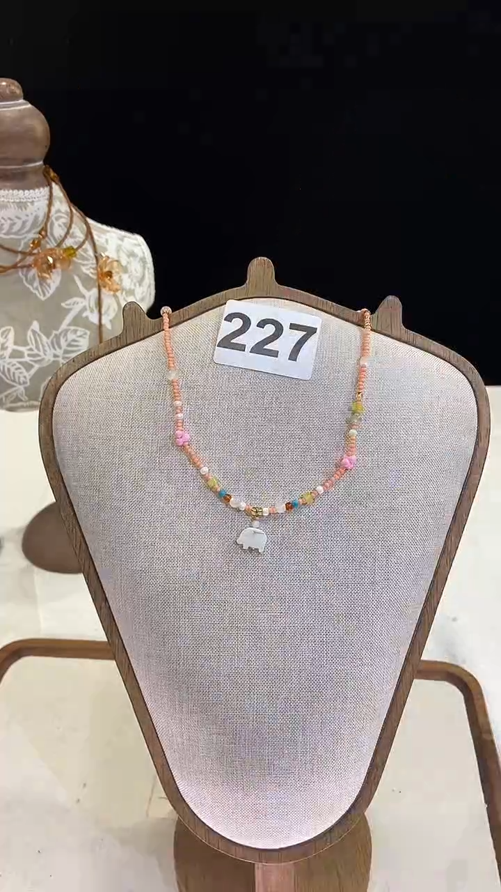 项链钛钢淡水珍珠227