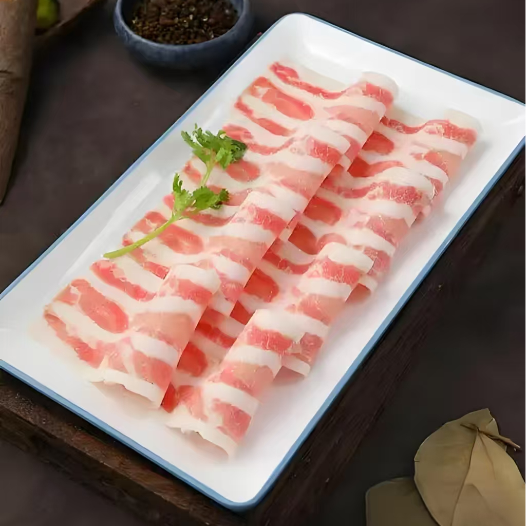 【猪肉卷~推荐款】黑猪黄金六两肉卷1斤装（黑猪肉，稀有珍贵，雪花纹理，鲜嫩多汁，肥而不腻，舌尖美味，可煎烤涮）