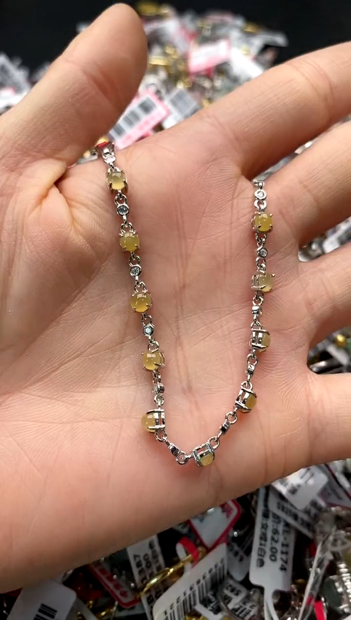 【闪购商品】翡翠戒指银S925镶嵌777777777   7